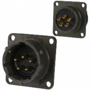 PT02E-14-5P(023) Amphenol Industrial Panel Mount, Flange 5 Positions Environment Resistant Receptacle, Male Pins