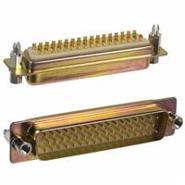 172-E50-101R911 NorComp 50 Positions Gold Mating Side, Female Screwlock (4-40) 3 Rows