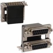 178-015-513R571 NorComp Mating Side, Female Screwlock (4-40) Receptacle, Female Sockets Board Lock, Shielded Signal