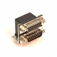 189-015-313R571 NorComp Mating Side, Female Screwlock (4-40) Board Lock, Grounding Indents, Shielded Plug, Male Pins; Receptacle, Female Sockets Signal