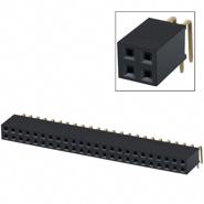 PPPC242LJBN-RC Sullins Connector Solutions 48 Positions Through Hole, Right Angle Header Female Socket