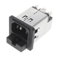 5220.0243.3 Schurter Filtered (EMI, RFI) - Commercial, Medical 5220 Quick Connect - 0.250" (6.3mm) Bulk