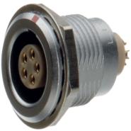 EGG.1B.314.CLL LEMO G Receptacle, Female Sockets Panel Mount, Flange - Rear Side Nut IP50 - Dust Protected