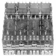 1658390-1 TE Connectivity Receptacle with Cage, Ganged (2x4) Solder SFP Through Hole, Right Angle