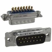 241A27130X Conec Filter, Grounding Indents Plug, Male Pins Board Side (4-40) Solder Cup