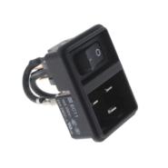 EC11.0001.301 Schurter Quick Connect Receptacle, Male Blades - Module Switch On-Off, Illuminated 3 Positions