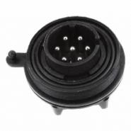 PX0744/P Bulgin Receptacle, Male Pins Keyed Nickel Panel Mount