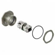 RJF71G Amphenol PCD Jack, 8p8c (RJ45) Coupler Circular Bayonet Coupling Cat5e