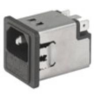 5220.0423.1 Schurter Receptacle, Male Blades - Module Bulk Quick Connect - 0.250" (6.3mm) Filtered (EMI, RFI) - Commercial