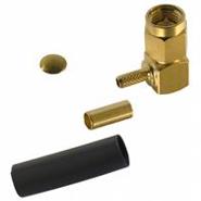 901-9531-12 Amphenol RF Solder SMA Heat Shrink Tubing Free Hanging (In-Line), Right Angle