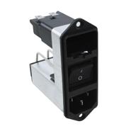 CD34.4101.151 Schurter Bulk Panel Receptacle, Male Blades - Module 3 Positions