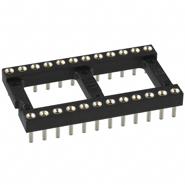 115-43-624-41-001000 Mill-Max Solder DIP, 0.6" (15.24mm) Row Spacing 24 (2 x 12) Gold