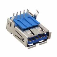 896-46-009-90-300000 Mill-Max Through Hole, Right Angle, Horizontal USB Type A Connectors 9 Contacts Tray