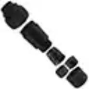 C016 10K006 000 12 Amphenol Sine Systems Cable Clamp Bulk Plug for Male Contacts Free Hanging (In-Line), Right Angle