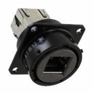 RJF2SA1B Amphenol PCD Adapter Cat5e Unshielded Panel Mount, Square Flange