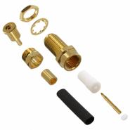 132220RP Amphenol RF Solder SMA 50 Ohm Panel Mount, Bulkhead - Front Side Nut