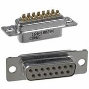 164A10029X Conec 2 Rows Housing/Shell (Unthreaded) 15 Positions Gold