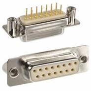 172-E15-213R021 NorComp Signal Gold 15 Positions Receptacle, Female Sockets