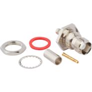 31-6166 Amphenol 50 Ohms TNC Bulkhead - Rear Mount Crimp