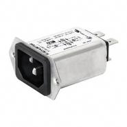 5150.0031.0 Schurter Receptacle, Male Blades Filtered (EMI, RFI) - Commercial, Medical 5150 3 Positions