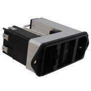 CD14.4101.151 Schurter Filtered (EMI, RFI) - Commercial Quick Connect - 0.189" (4.8mm) Bulk 3 Positions