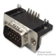 L717HDE15PD1CH4R Amphenol Gold Signal 3 Rows 15 Positions