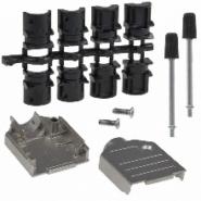 165X02609XE Conec 9 Positions Two Piece Backshell Metal, Zinc Mating Screws 4-40