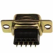 172-009-181L001 NorComp 2 Rows Gold Housing/Shell (Unthreaded) Plug, Male Pins