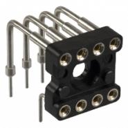 299-93-308-10-001000 Mill-Max Solder 8 (2 x 4) 0.100" (2.54mm) Through Hole, Right Angle, Horizontal