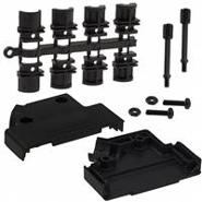 971-025-010R011 NorComp Acrylonitrile Butadiene Styrene (ABS) 45° Two Piece Backshell Mating Screws 4-40, Sealed