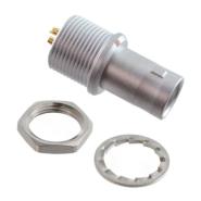 FAG.0B.302.CLA LEMO 2 Positions Gold Panel Mount, Bulkhead - Rear Side Nut Bulk