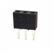25630301RP2 NorComp Through Hole 0.079" (2.00mm) 3 Positions Female Socket