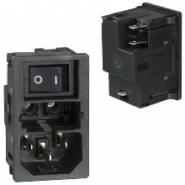 KM00.1105.11 SCHURTER 3 Positions Bulk Quick Connect - 0.189" (4.8mm) Receptacle, Male Blades - Module