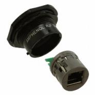 RJF72B00 Amphenol PCD Jack Panel Mount, Bulkhead Cat5e Straight