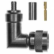 031-2381 Amphenol RF 11GHz TNC Crimp or Solder Free Hanging (In-Line), Right Angle