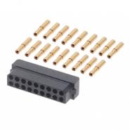 M80-8891805 Harwin Crimp 18 Positions 0.079" (2.00mm) 22 AWG