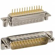 172-E25-113R031 NorComp Plug, Male Pins Solder Grounding Indents Gold