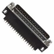 183-037-113R561 NorComp Mating Side, Female Screwlock (4-40) 2 Rows Board Lock, Grounding Indents Gold