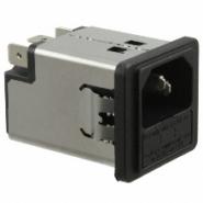 5200.1043.1 Schurter Quick Connect Quick Connect - 0.250" (6.3mm) Receptacle, Male Blades - Module Filtered (EMI, RFI) - Commercial