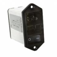 DD12.1111.111 Schurter Filtered (EMI, RFI) - Commercial Quick Connect - 0.250" (6.3mm) Receptacle, Male Blades - Module Bulk