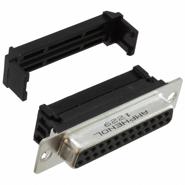 L117DBFRA25S Amphenol Receptacle, Female Sockets Gold Feed Through, Strain Relief Signal