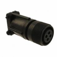 c90-3101f14s-2s harwin Keyed Strain Relief Receptacle, Female Sockets Silver