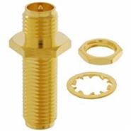 132170RP Amphenol 50 Ohms Bulkhead Gold SMA