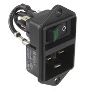 EC11.0031.001 Schurter Quick Connect Receptacle, Male Blades - Module EC11 Quick Connect - 0.250" (6.3mm)