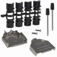 165X02619XE Conec Metal, Zinc Mating Screws 4-40 Assembly Hardware, Strain Relief 180°