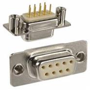 172-E09-213R021 NorComp Receptacle, Female Sockets Gold Board Side (4-40) Signal