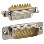 172-E15-103R021 NorComp Plug, Male Pins Solder Cup Grounding Indents 15 Positions