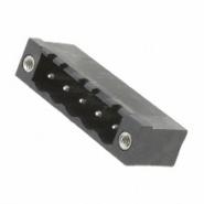 ELFH05210E Amphenol PCD Header, Male Pins, Shrouded (4 Side) Mating Flange 0.200" (5.08mm) 90°, Right Angle