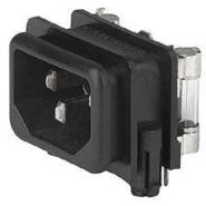 GSF1.2202.41 Schurter 3 Positions Solder Receptacle, Male Blades - Module Bulk