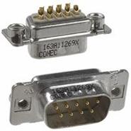 163A11269X Conec 2 Rows Board Side (4-40) Plug, Male Pins Grounding Indents